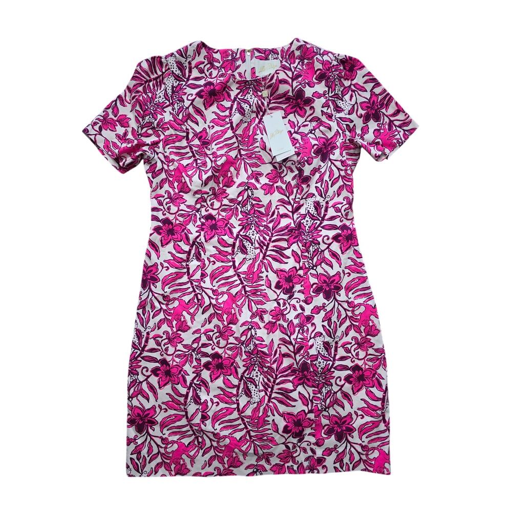 NWT Lilly Pulitzer Mila Sheath Dress Elderflower Blossom Lil Escape Plan Size 12